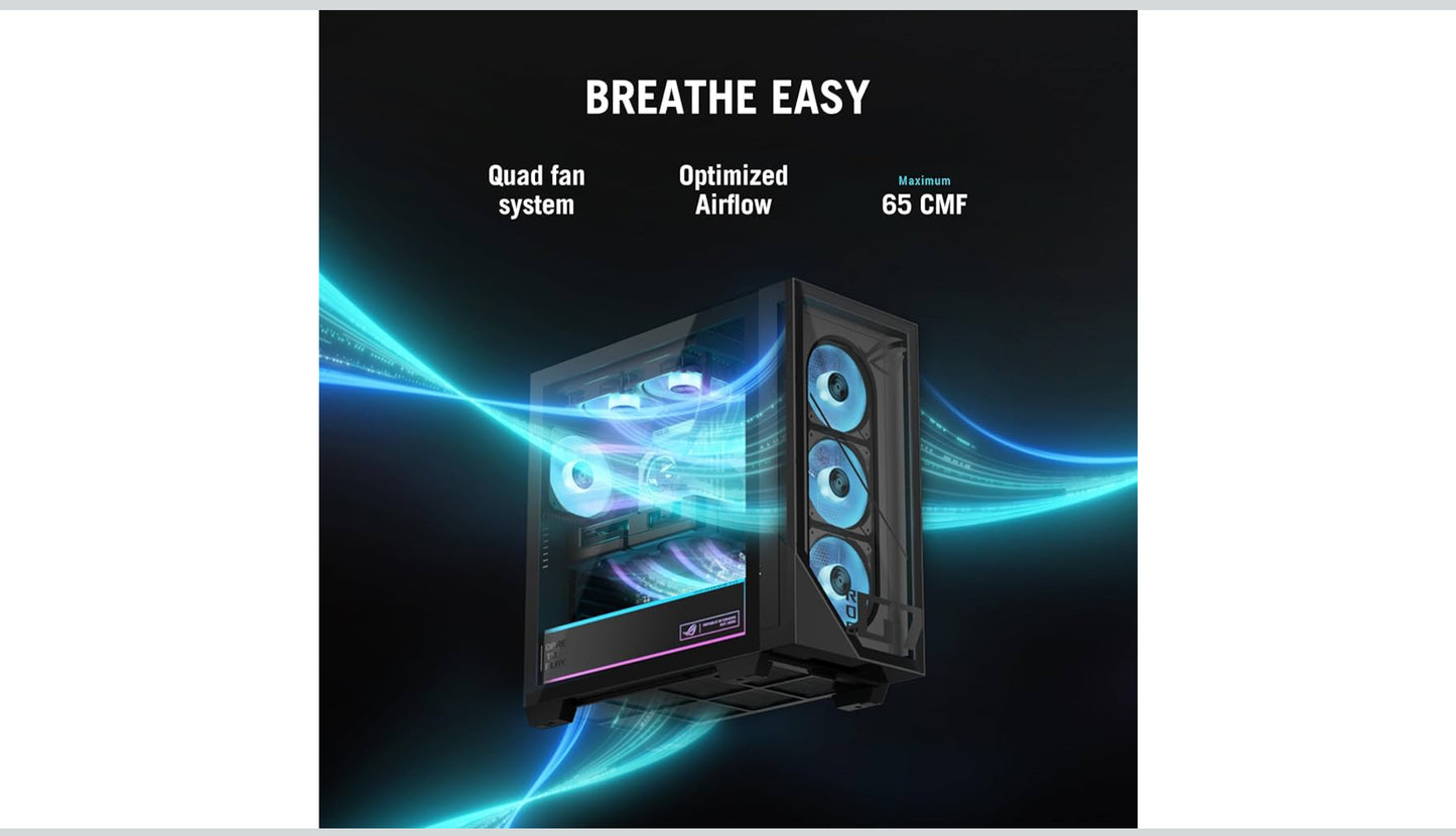 Asus ROG G700 Gaming Desktop Computer Intel Core Ultra 9 285K 32GB RAM 2TB SSD NVIDIA GeForce RTX 5090 Black