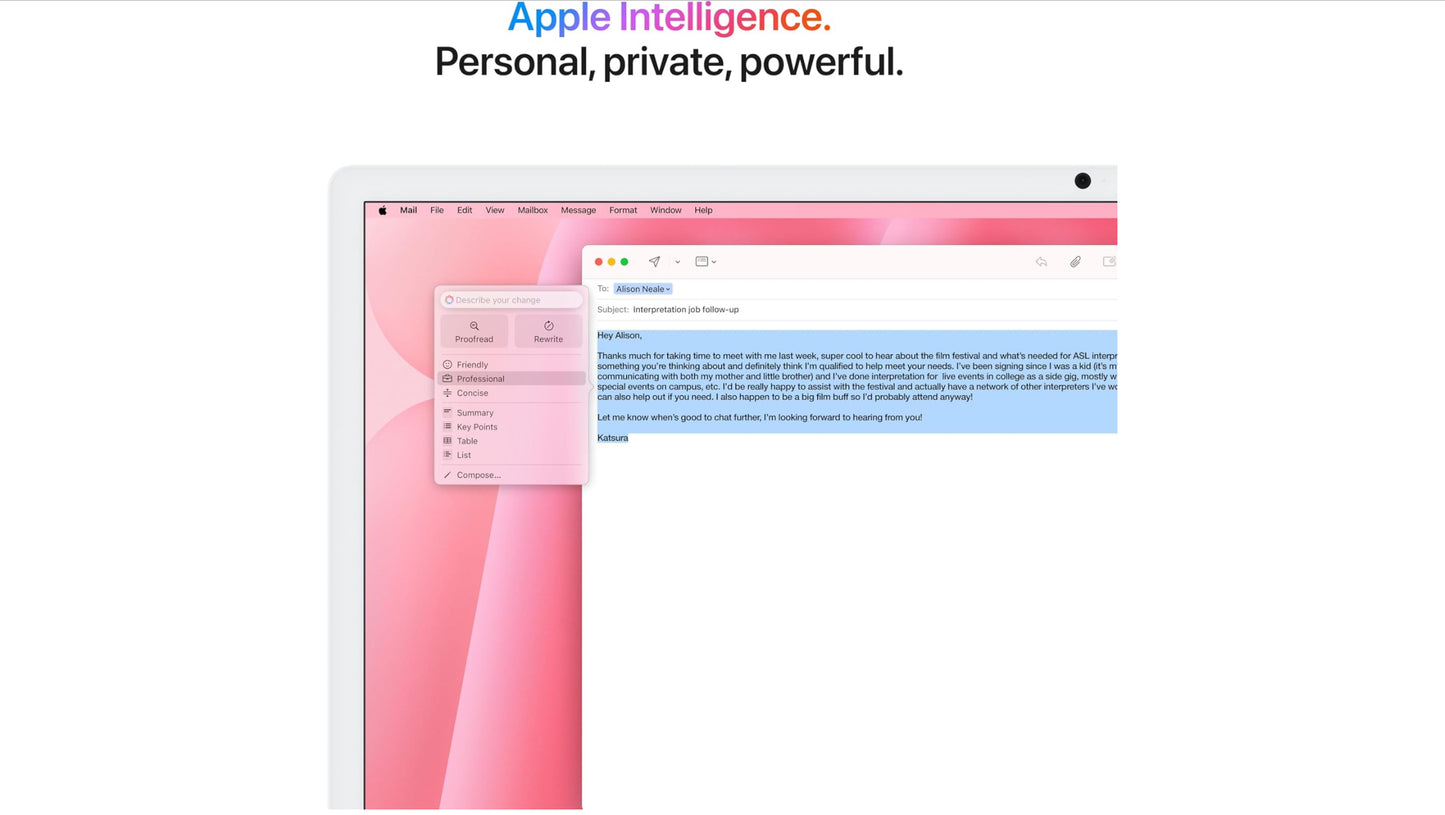 Apple 2024 iMac All-in-One Desktop Computer with M4 chip with 8-core CPU and 8-core GPU: Built for Apple Intelligence, 24-inch Retina Display, 16GB Unified Memory, 256GB SSD Storage; Pink