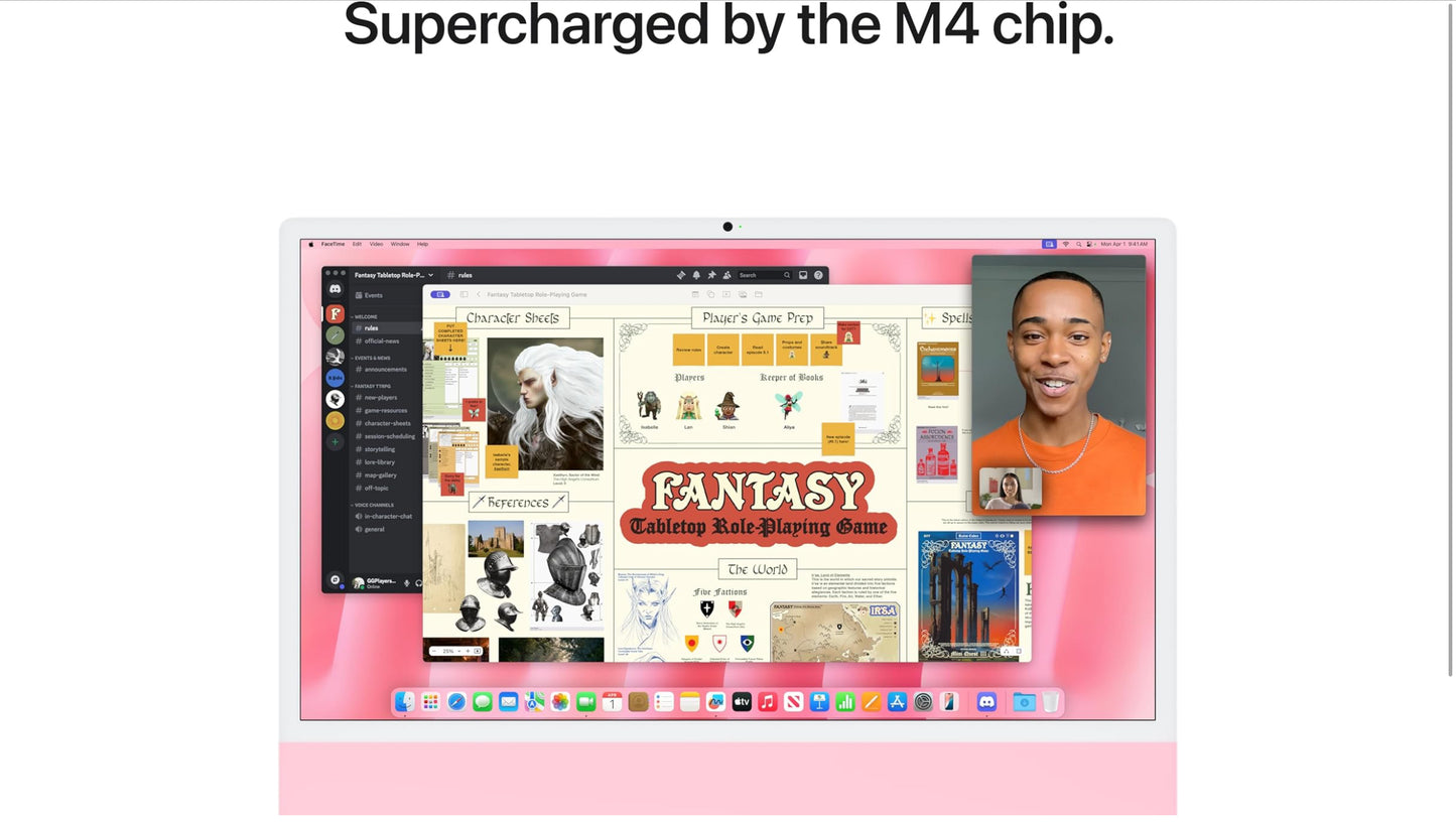Apple 2024 iMac All-in-One Desktop Computer with M4 chip with 8-core CPU and 8-core GPU: Built for Apple Intelligence, 24-inch Retina Display, 16GB Unified Memory, 256GB SSD Storage; Pink