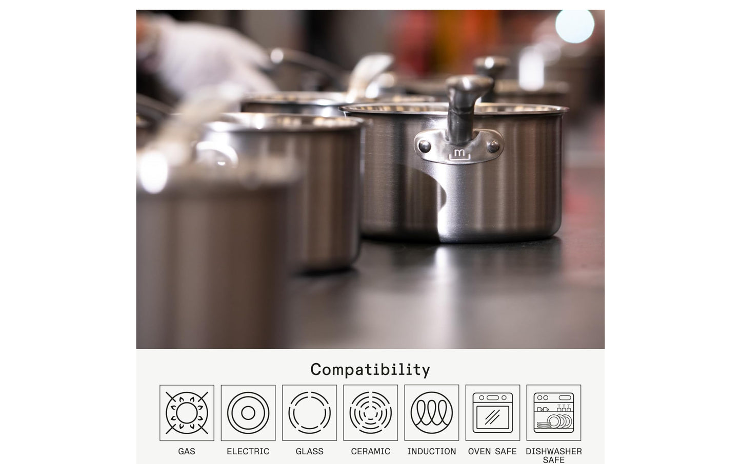 Made In Cookware - 10 Piece Stainless Steel Pot and Pan Set - 5 Ply Clad - Includes Stainless Steel Frying Pans, Saucepans, Saucier and Stock Pot W/Lid - Professional Cookware - Crafted in Italy