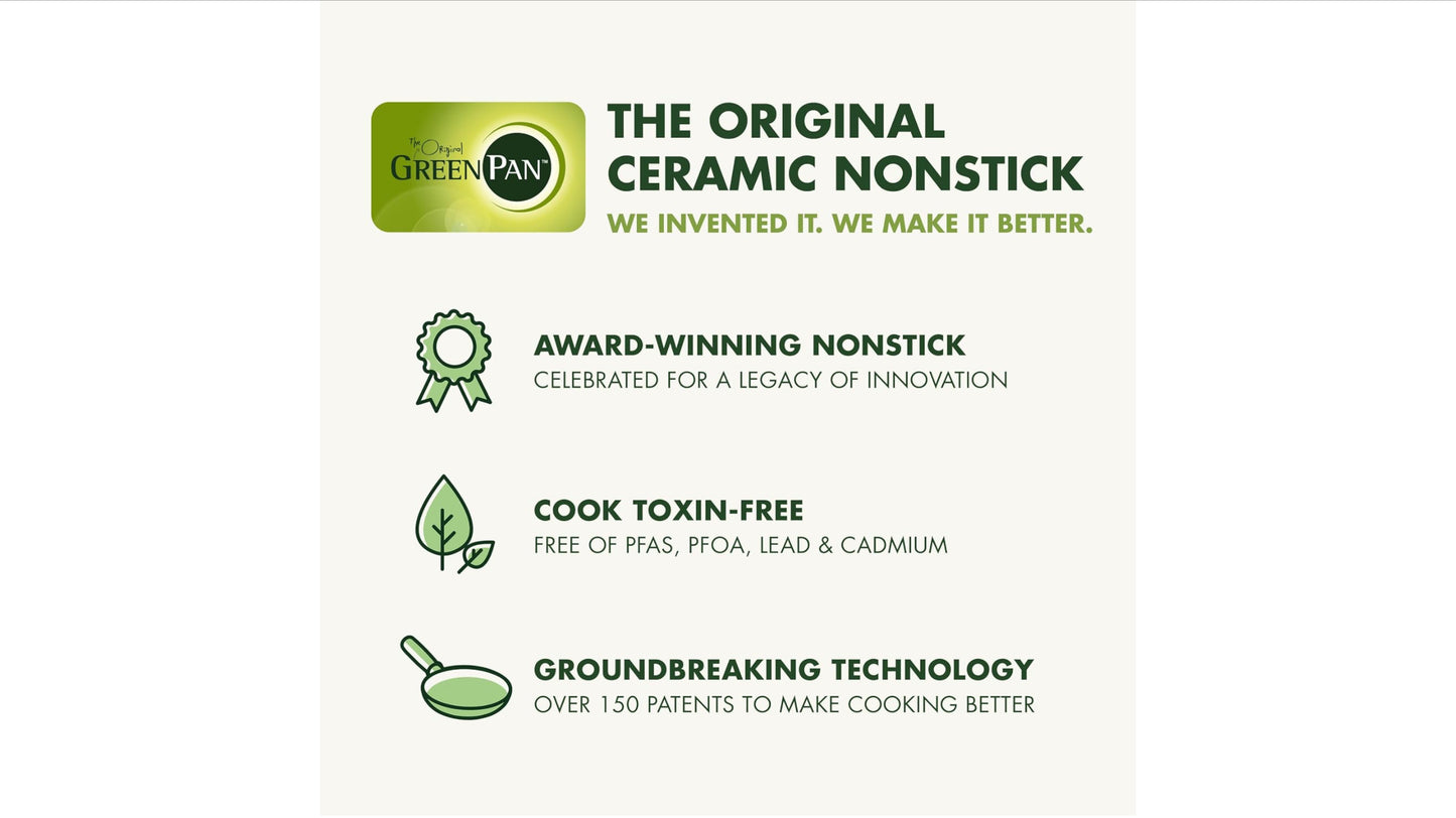 GreenPan 22 Piece Valencia Pro Ceramic Nonstick Cookware Set, PFAS-Free, Induction Ready, Hard Anodized Pots & Pans with Lids, Compatible on All Cooktops, Dishwasher & Oven Safe, Gray
