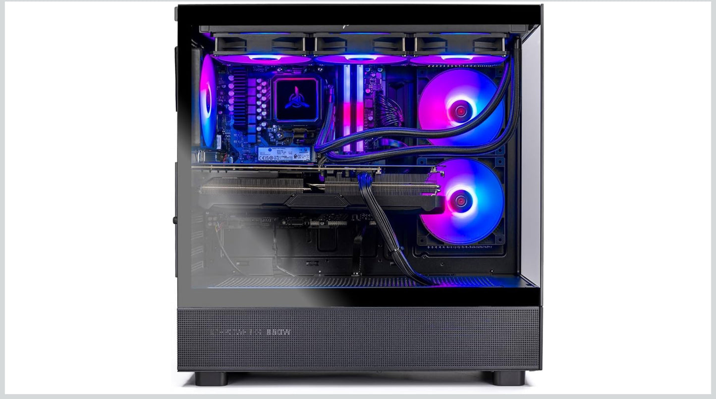 Skytech Gaming Azure 3 Desktop PC, Ryzen 7 9700X 3.8 GHz (5.5GHz), NVIDIA RTX 5070 Ti 16GB, 1TB Gen4 NVMe SSD, 32GB DDR5 RAM 6000 RGB, 850W Gold ATX 3 PSU, 360mm ARGB AIO, Wi-Fi, Win 11