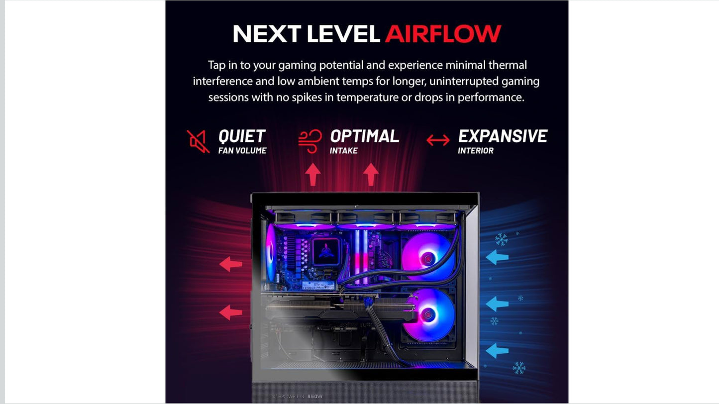 Skytech Gaming Azure 3 Desktop PC, Ryzen 7 9700X 3.8 GHz (5.5GHz), NVIDIA RTX 5070 Ti 16GB, 1TB Gen4 NVMe SSD, 32GB DDR5 RAM 6000 RGB, 850W Gold ATX 3 PSU, 360mm ARGB AIO, Wi-Fi, Win 11