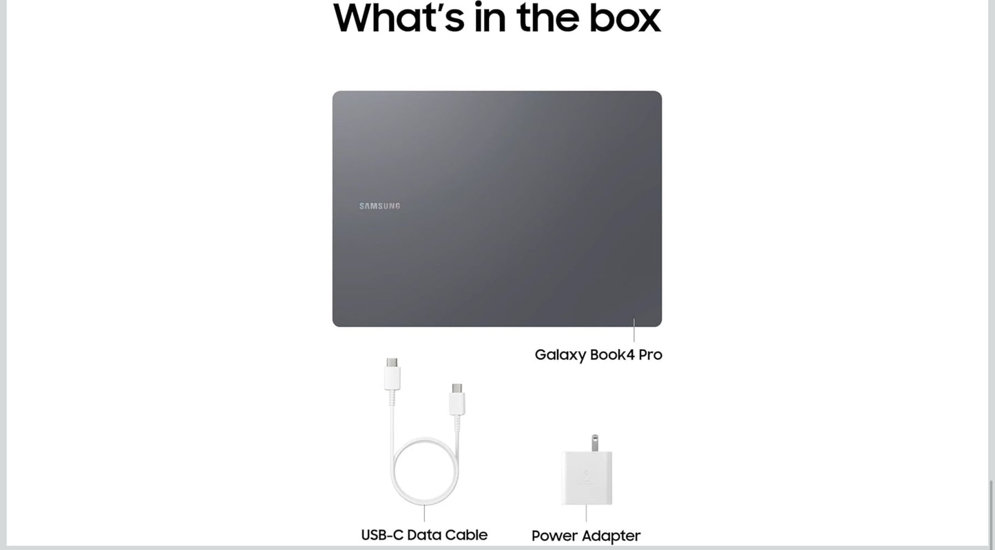 SAMSUNG 14" Galaxy Book4 Pro Business Laptop, Wi-Fi PC Computer, Windows 11 PRO, Intel Core 7 Ultra 155H / 32GB / 1TB, 3K AMOLED Touchscreen, 2024 Model, NP944XGK-KG4US, Moonstone Gray