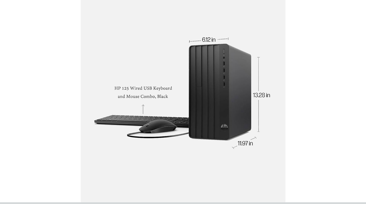 HP Desktop Computers Tower PC for Home Business Student, Intel 6-Core i5-12500 (Beat i7-11700), 32GB DDR4 RAM, 1TB PCIe SSD, WiFi, Bluetooth, RJ-45, Keyboard and Mouse, Windows 11 Pro, Wendbo