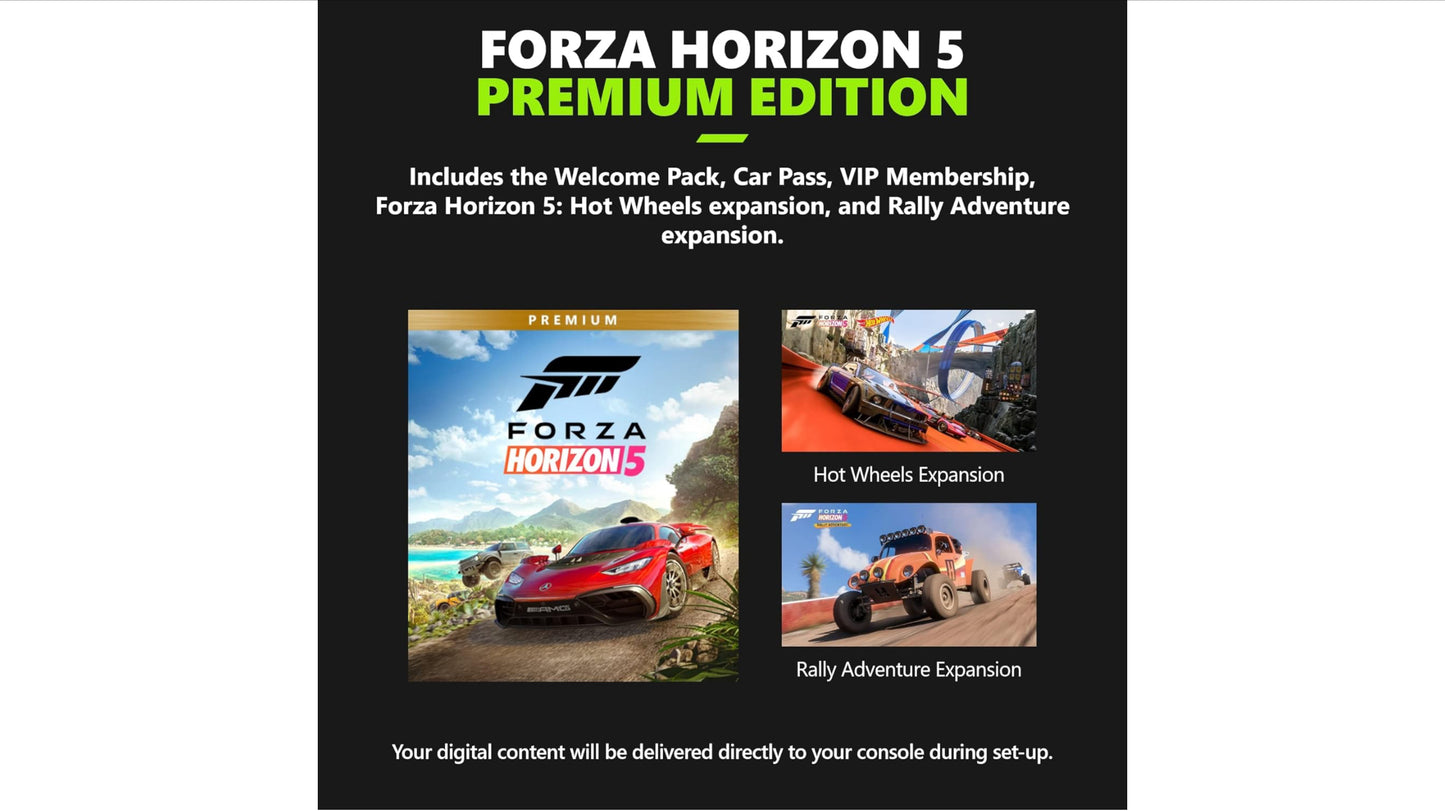 Xbox Series X – Forza Horizon 5 Bundle – Includes Forza Horizon 5 Premium Edition – 1TB SSD Gaming Console – 4K Gaming – 4K Streaming – Carbon Black