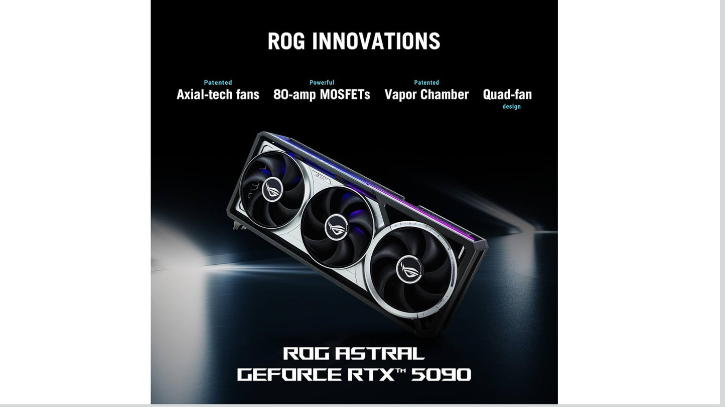 Asus ROG G700 Gaming Desktop Computer Intel Core Ultra 9 285K 32GB RAM 2TB SSD NVIDIA GeForce RTX 5090 Black