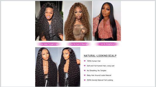 40 Inch Deep Wave Lace Front Wigs Human Hair Wigs for Women 13x6 Deep Curly Lace Frontal Wigs 250 Density HD Lace Front Wigs Human Hair Pre Plucked with Baby Hair