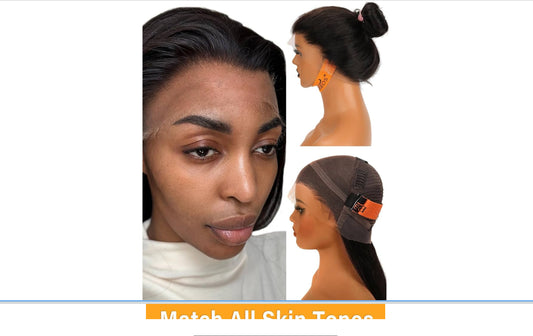 BEEOS 250% Density 360 SKINLIKE Real HD Lace Frontal Wig, 0.1mm Ultra-thin HD Lace Pre-Plucked Bleached Knots Human Hair Wig Straight 28 Inch