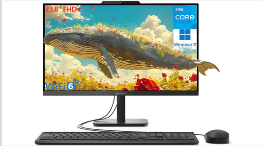 Lenovo 24 23.8" Fhd All-in-One Desktop Computer for Home Office, Intel 4-Core Processor (Beats i3-1110g4), 32gb Ddr4 Ram, 1tb Pcie Ssd, WiFi 6, Bluetooth, Business Aio, Windows 11 Pro