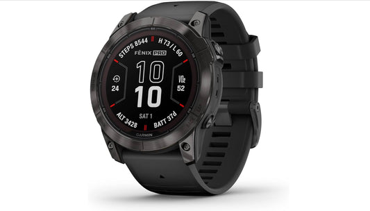 Garmin fēnix 7X Pro Sapphire Solar, Multisport GPS Smartwatch, Built-in Flashlight, Solar Charging Capability, Black
